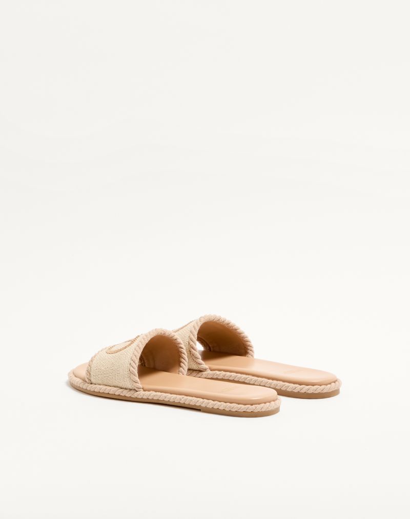 VLogo Torchon Slide Sandal I Linned Canvas