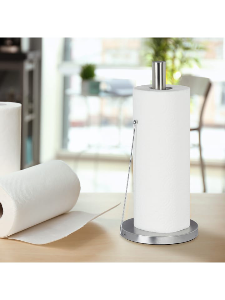 relaxdays Küchenrollenhalter in Silber - (H)33 x Ø15 cm günstig kaufen onesize