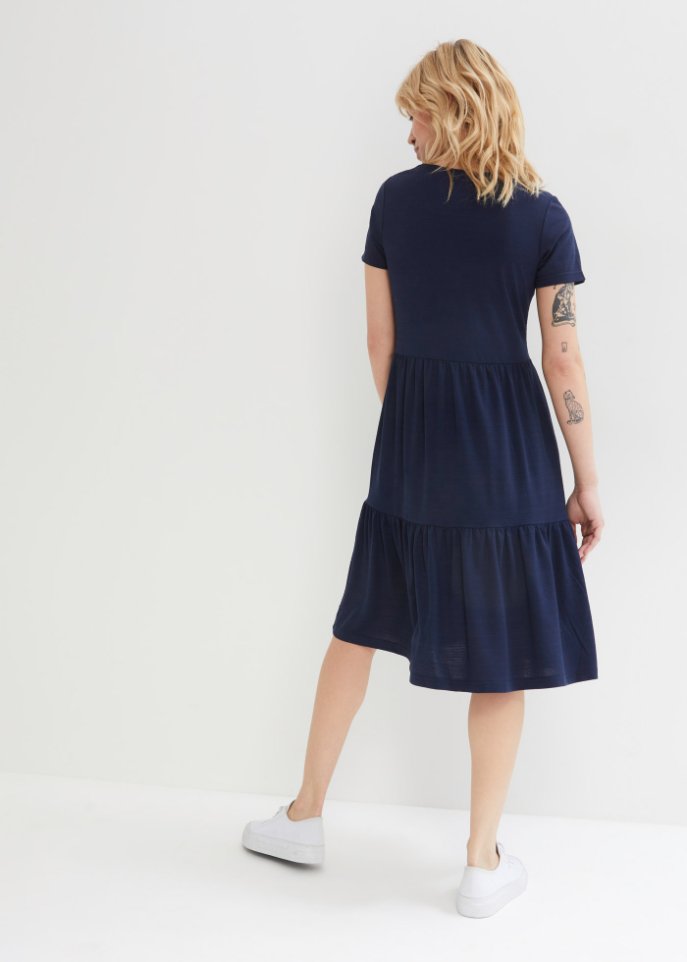 Shirtkleid mit Strukturmuster