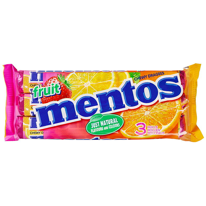 Mentos Mentos 3-pk 114 g frukt