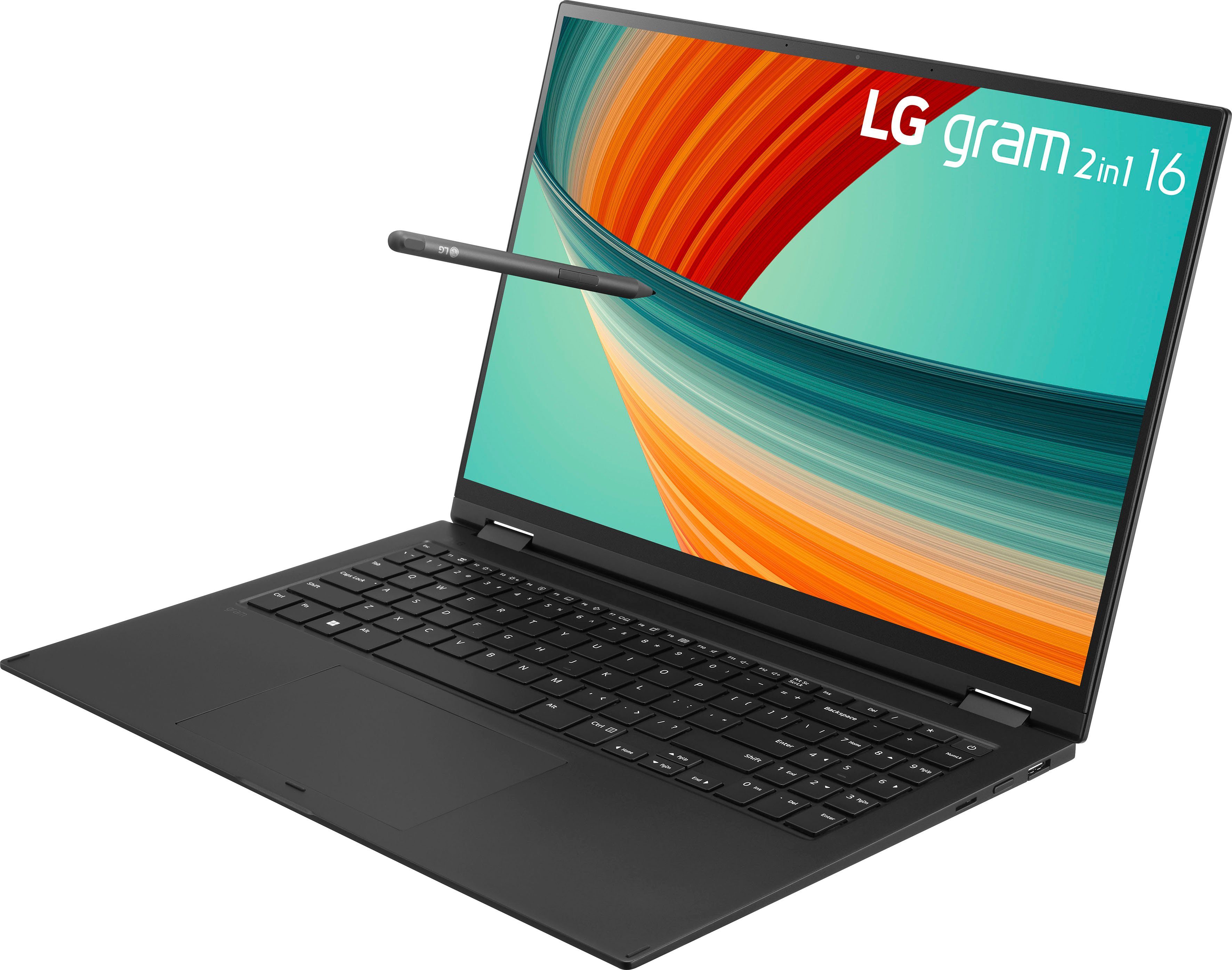 LG gram 16T90R-G.AA78G Convertible Notebook (40,6 cm/16 Zoll, Intel Core i7 1360P, Iris Xe Graphics, 1000 GB SSD)