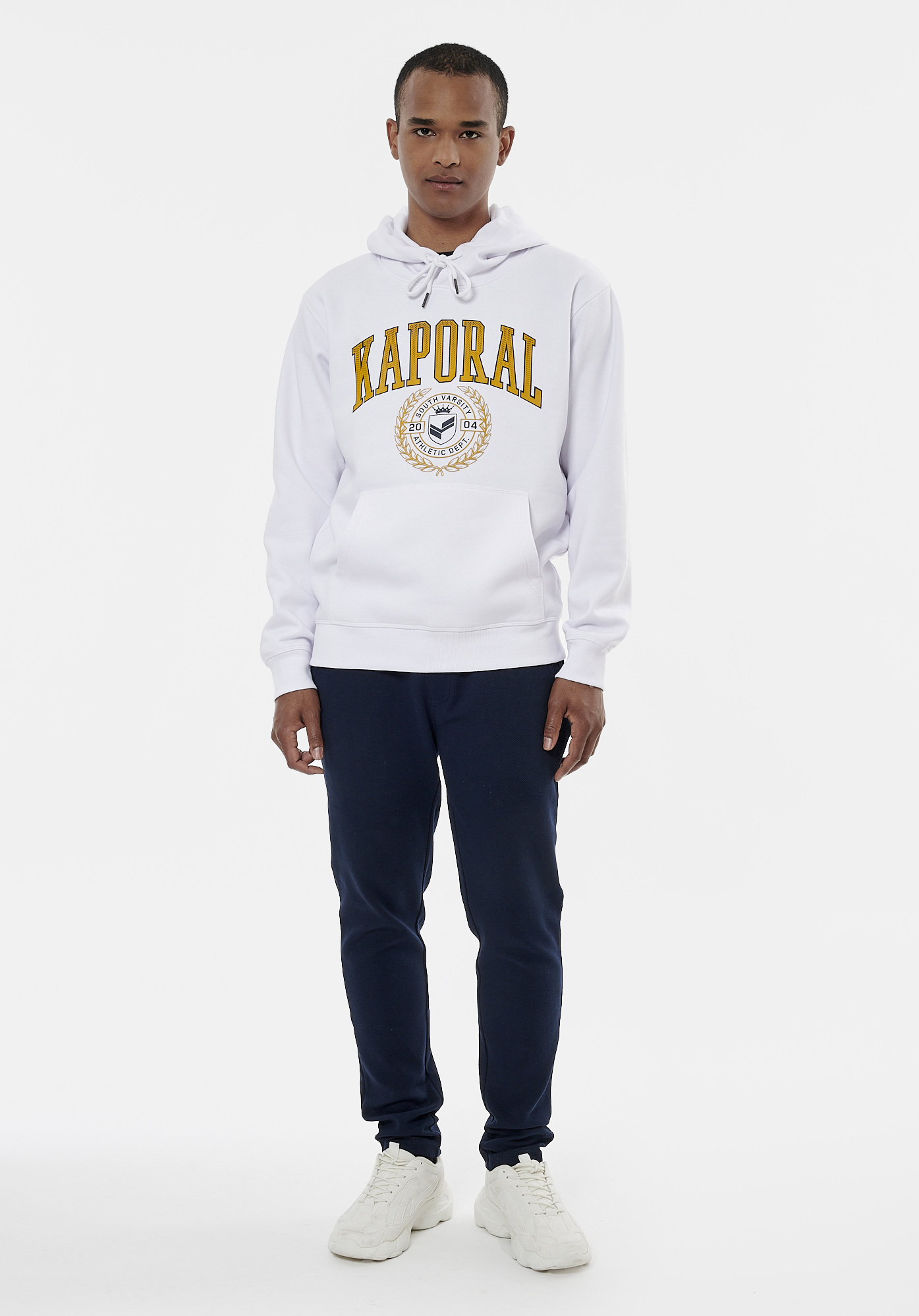 RAMS   Sweat université blanc marine homme