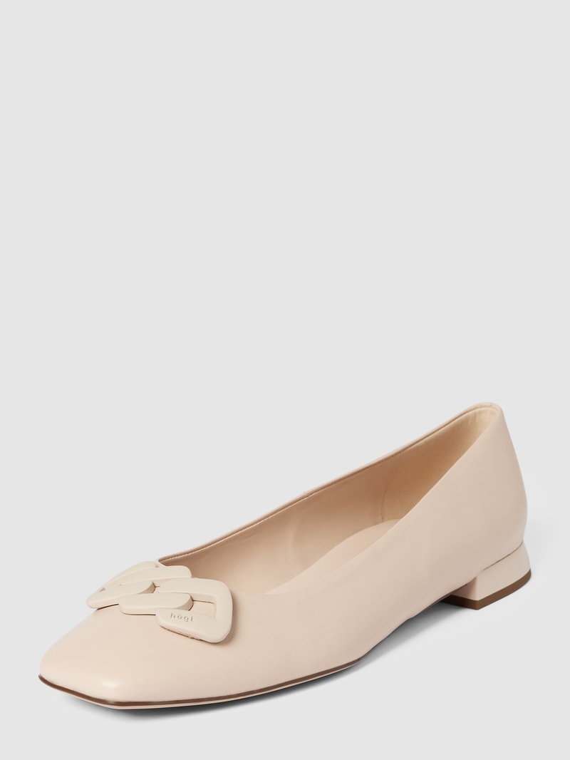 Ballerinas mit Zierbesatz in hellrosa