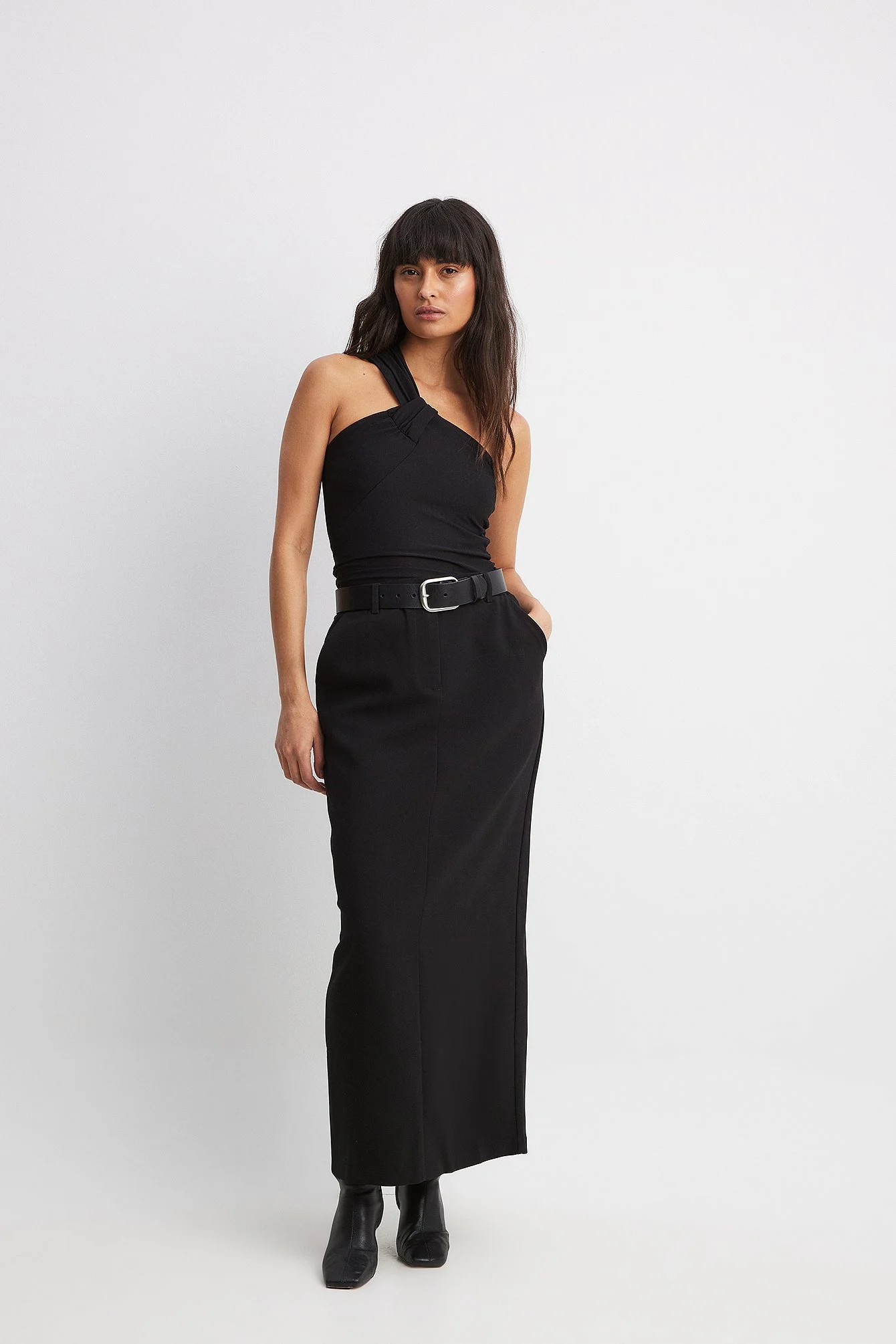 Drapiertes One-Shoulder-Top