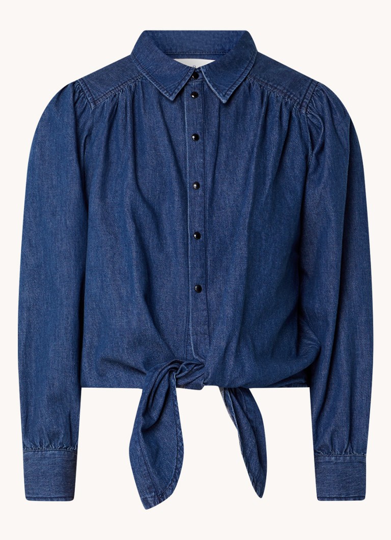 ba&sh  Cropped blouse van chambray