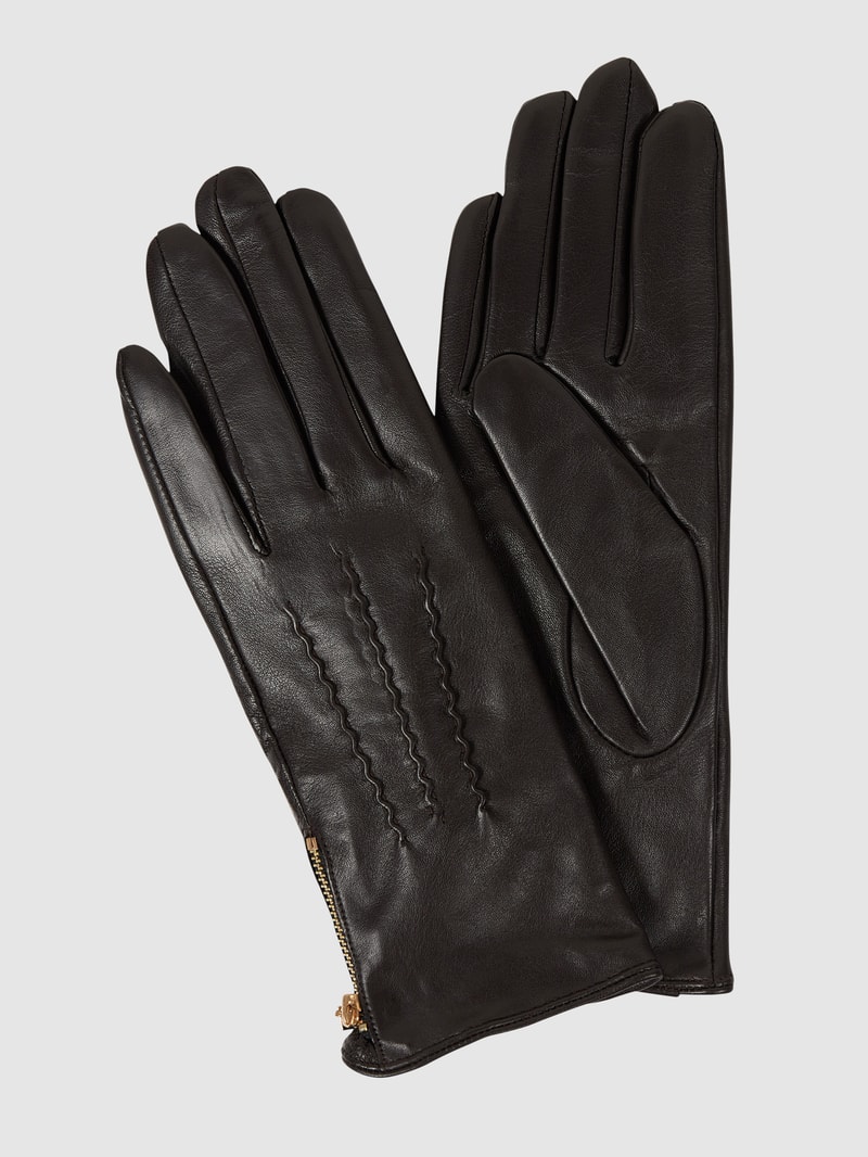 Handschuhe aus Lammleder in dunkelbraun
