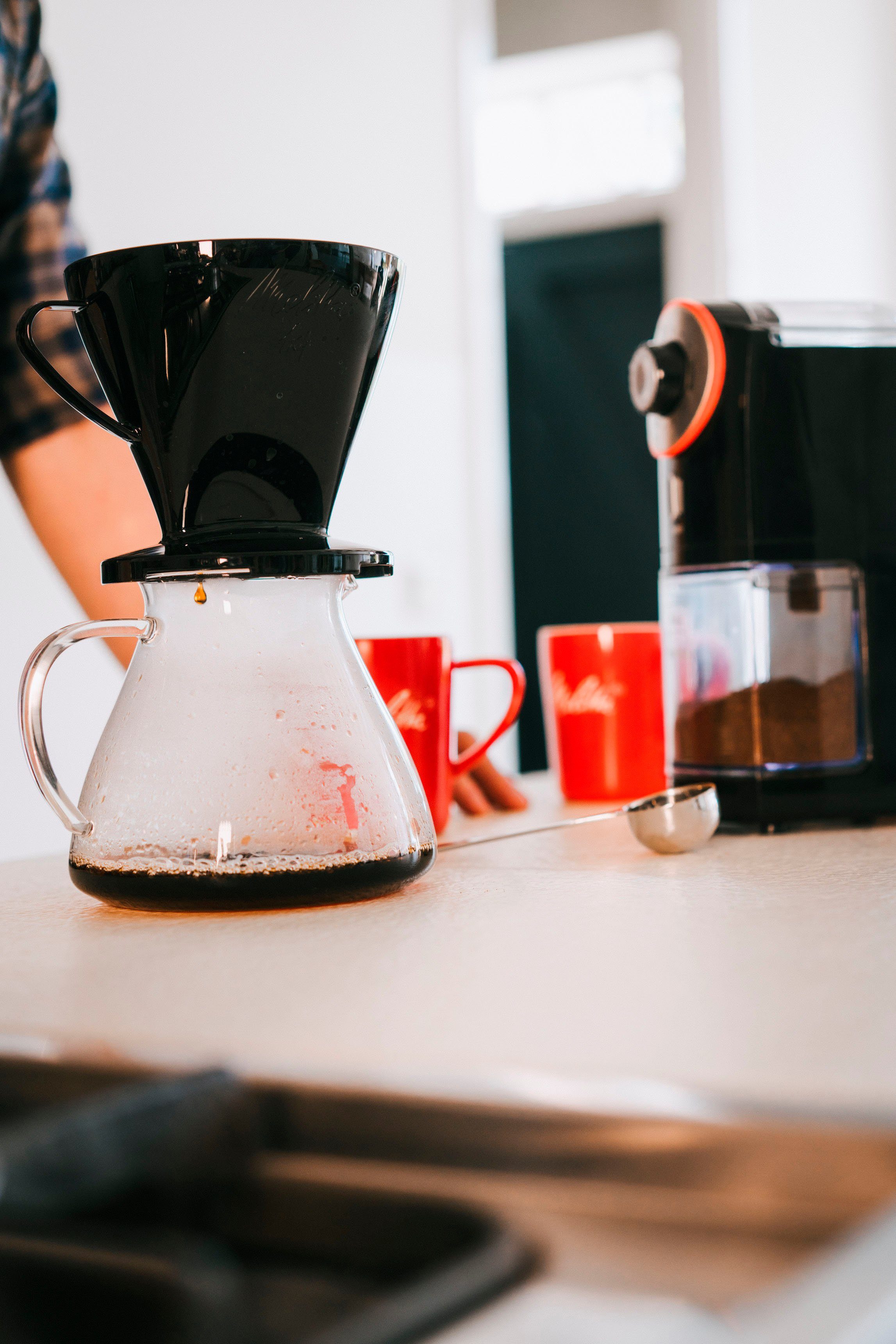 Melitta Kaffeemühle Molino® 1019-01, 100 W, Scheibenmahlwerk, 200 g Bohnenbehälter