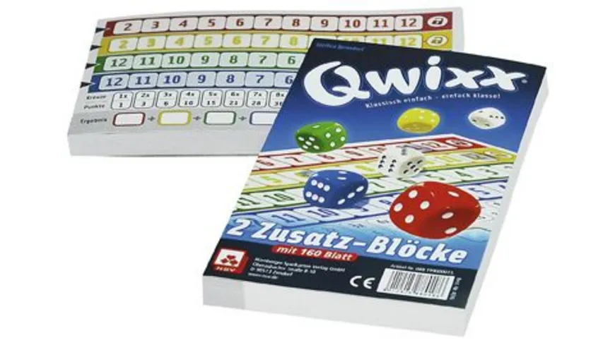Nürnberger Spielkarten Verlag - Qwixx Original - Ersatzblöcke (2er)