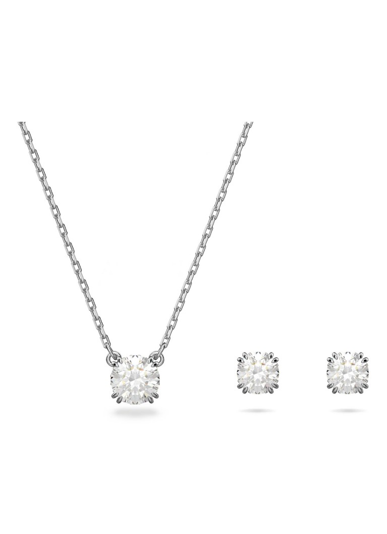 Σετ κολιέ και σκουλαρίκια με κρύσταλλα Swarovski Constella