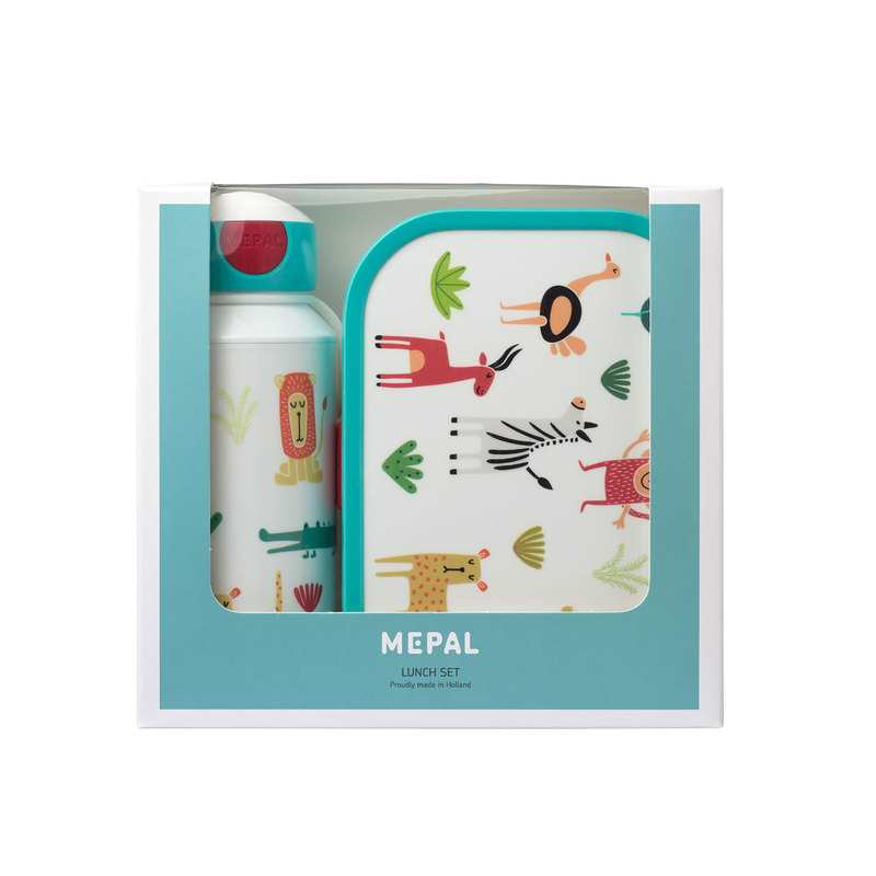 Coffret gourde et boîte à gouter animal Mepal