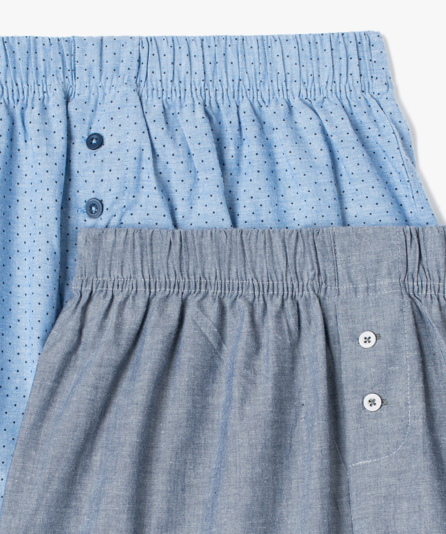 Caleon homme en coton biologique à motif (lot de 2) bleu | GEMO