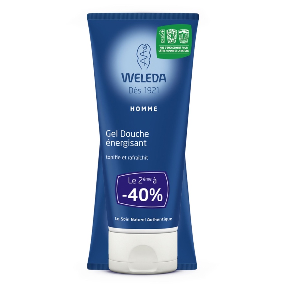 WELEDA Duo Gel Douche énergisant Homme - 2 x 200 ml Homme