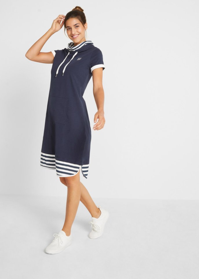 Baumwoll-Shirtkleid, kurzarm