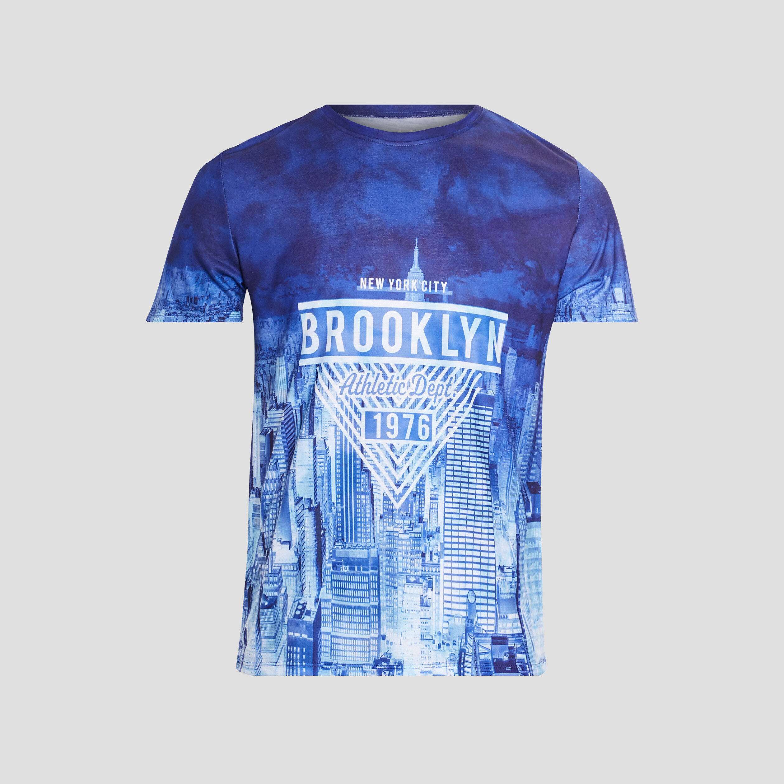 T-shirt manches courtes bleu homme | La Halle