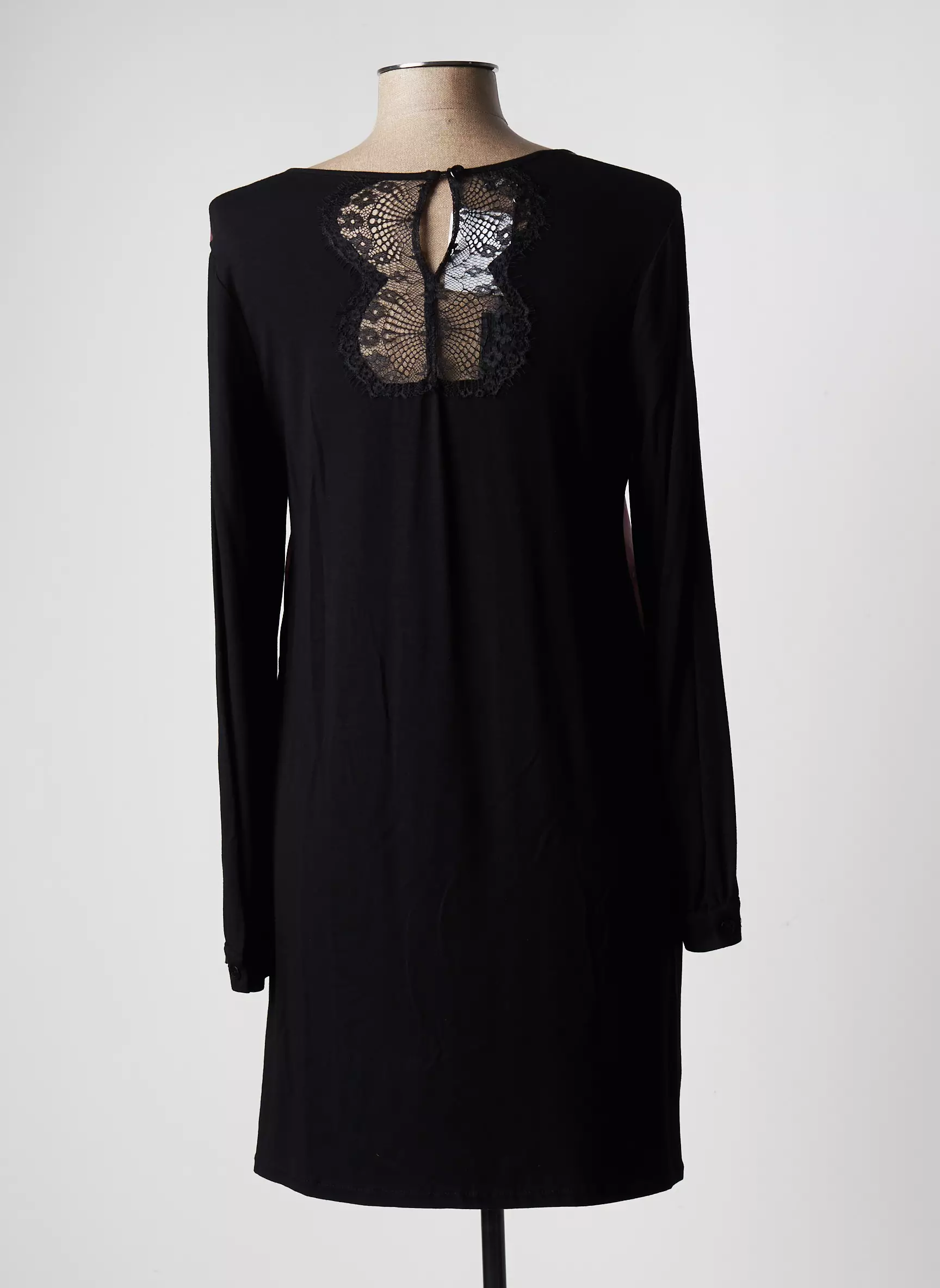 3322 Robes Mi Longues Femme couleur noir