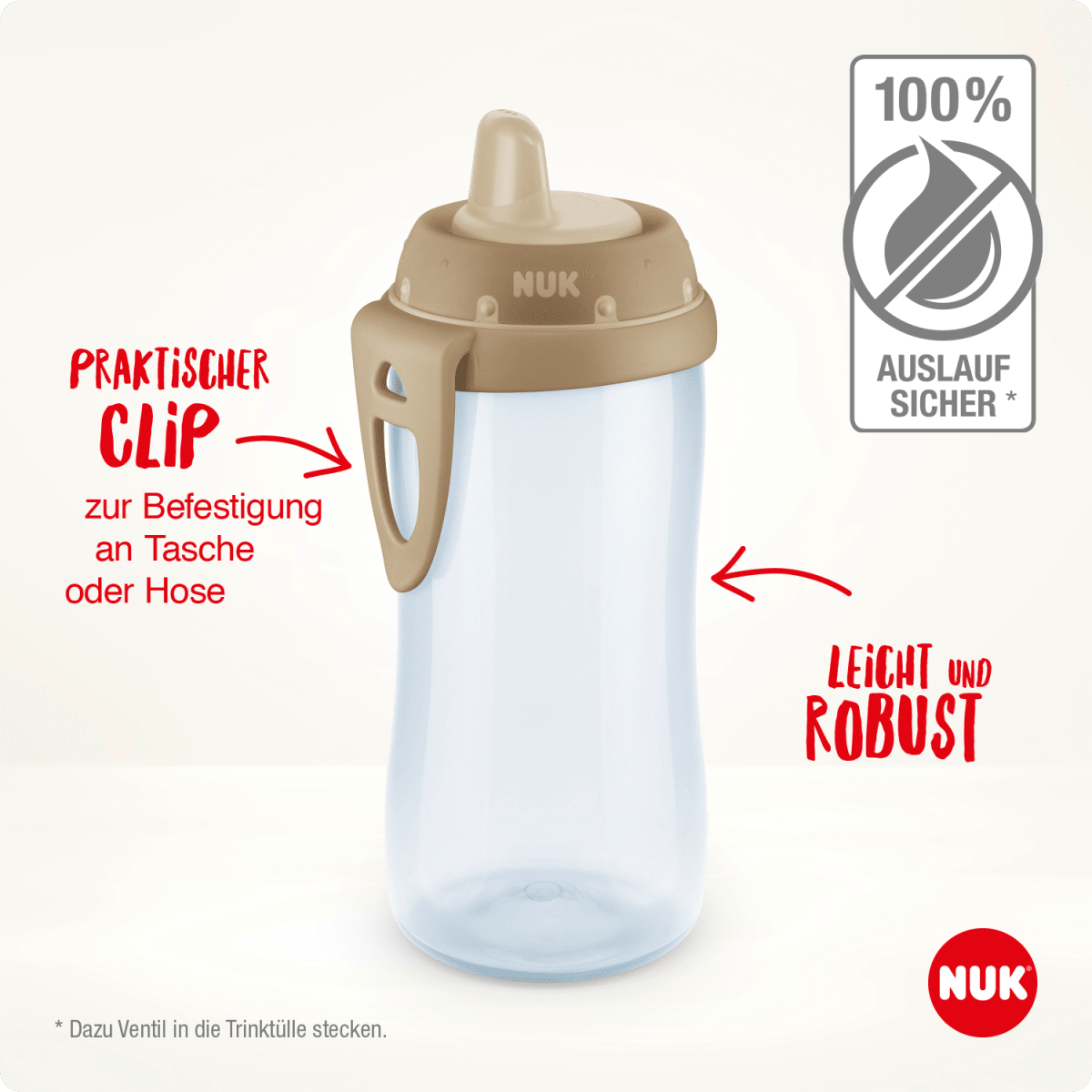 Trinklernflasche Disney Bambi Kiddy Cup rosa, ab 12 Monate, 300ml, 1 St