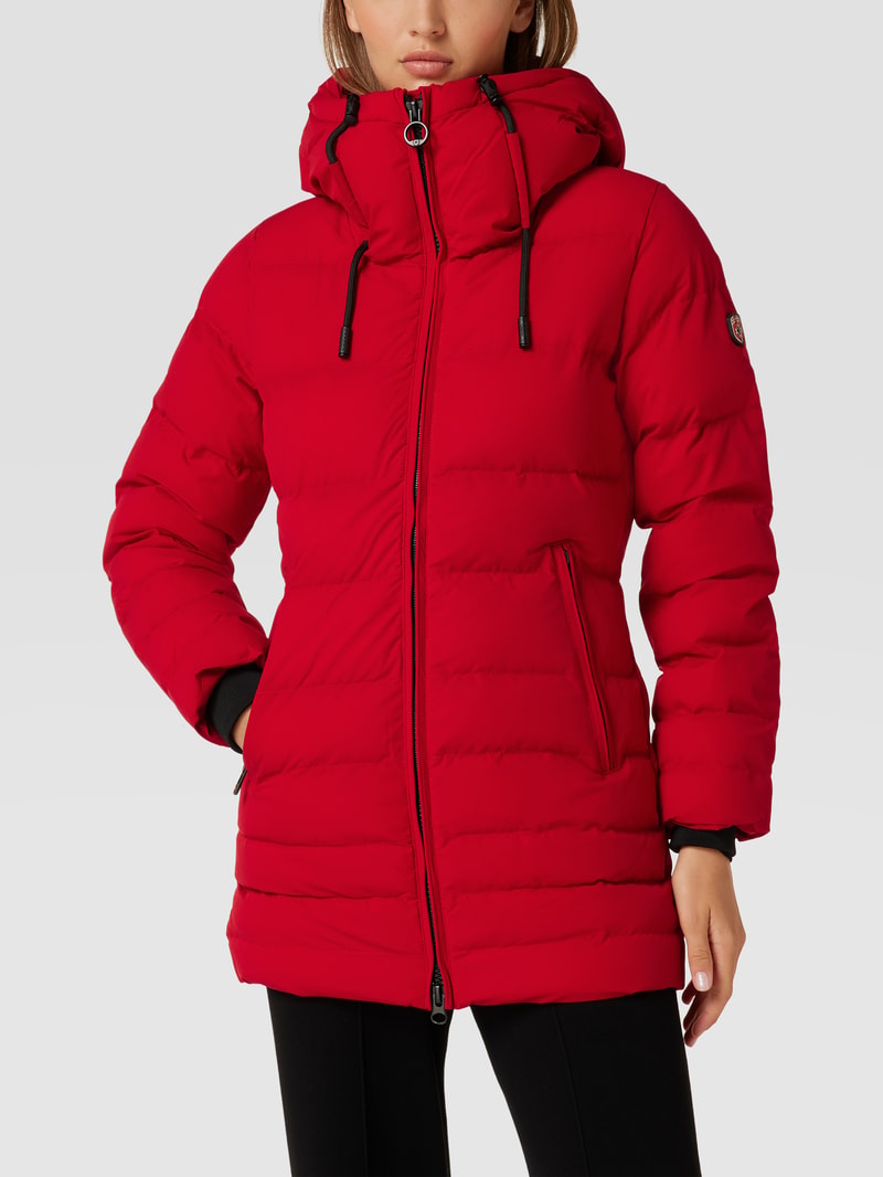 Steppjacke mit Kapuze Modell 'Cordoba' in rot