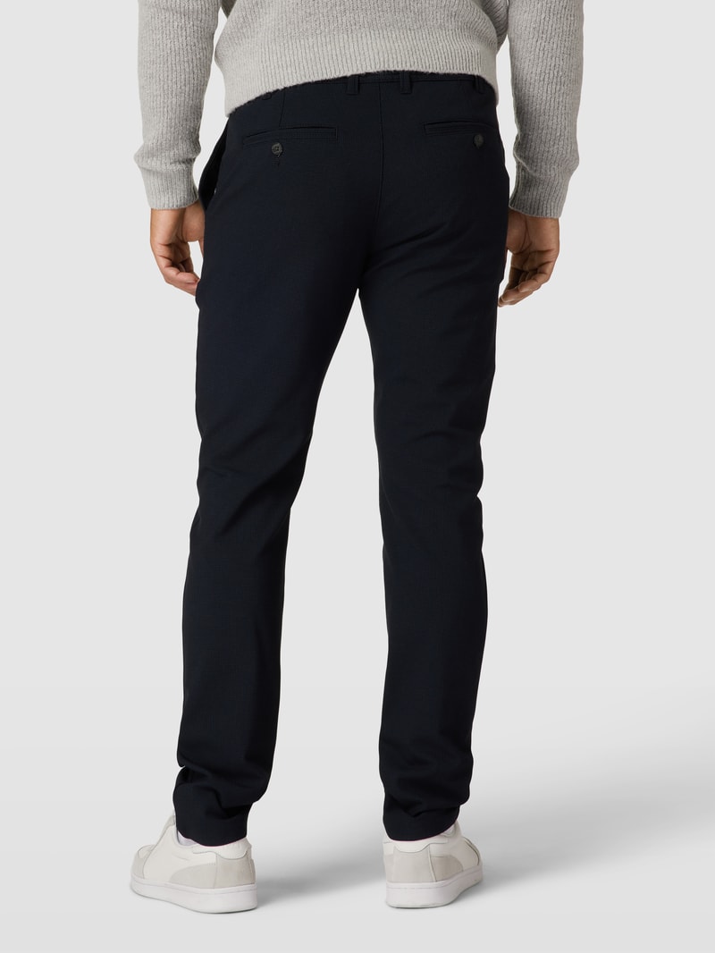 Stoffhose mit französischen Eingrifftaschen in marineblau