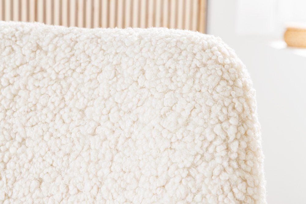 riess-ambiente Stuhl SCANDINAVIA MEISTERSTÜCK creme / schwarz (Einzelartikel, 1 St), Esszimmer · Bouclé · Metall · Modern Design