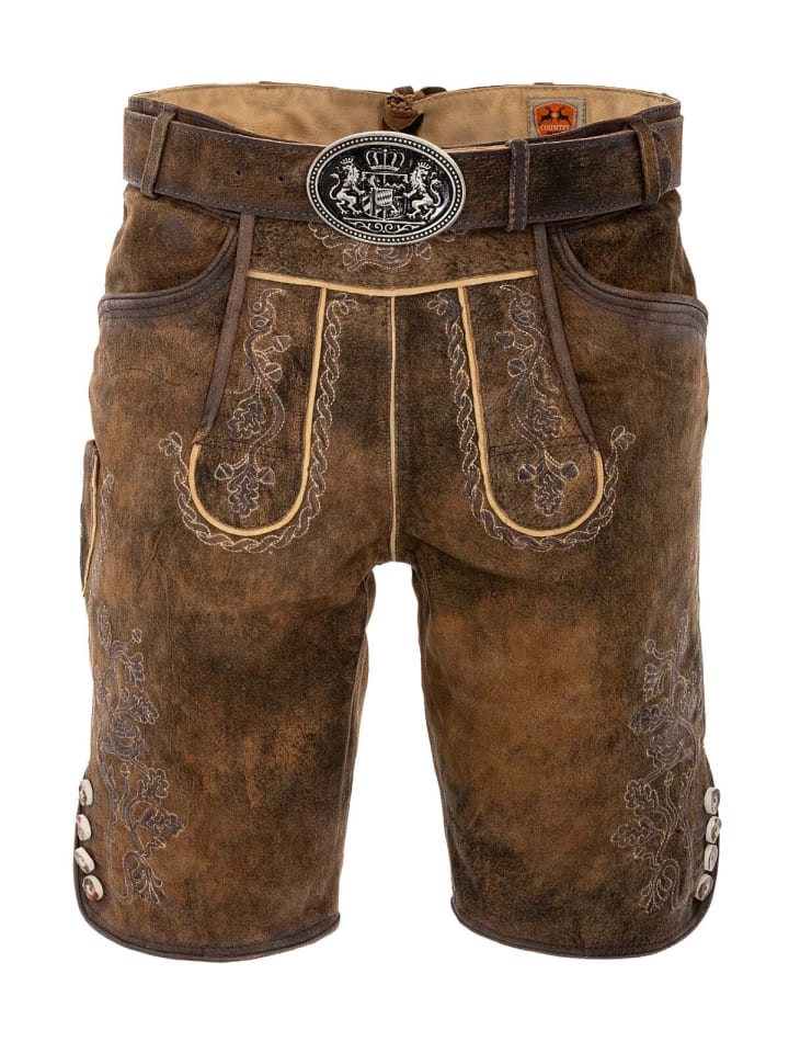 MADDOX Lederhose HORN in dunkelbraun günstig kaufen
