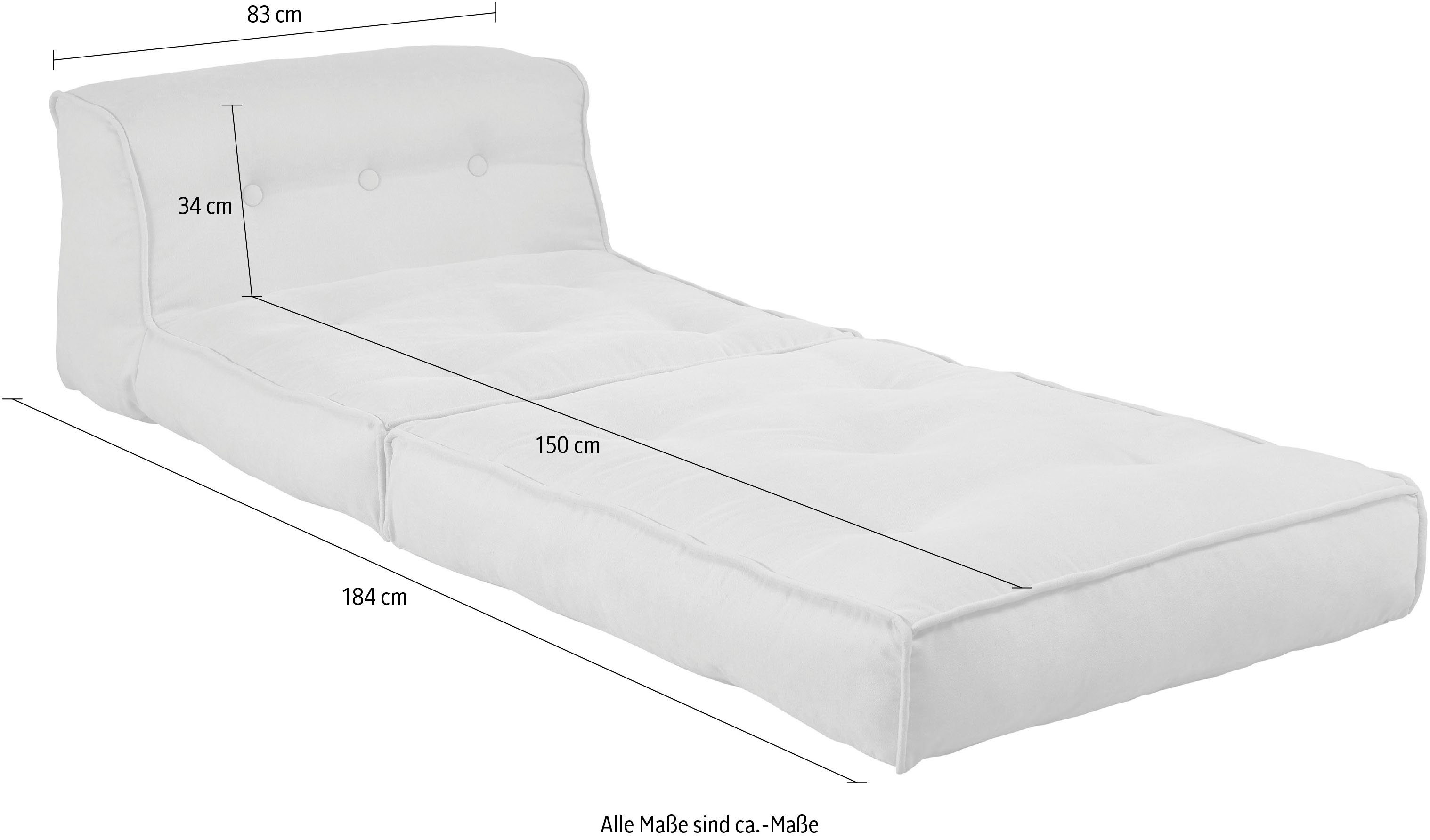 INOSIGN Sessel Pia, Loungesessel in 2 Größen, mit Schlaffunktion und Pouf-Funktion.