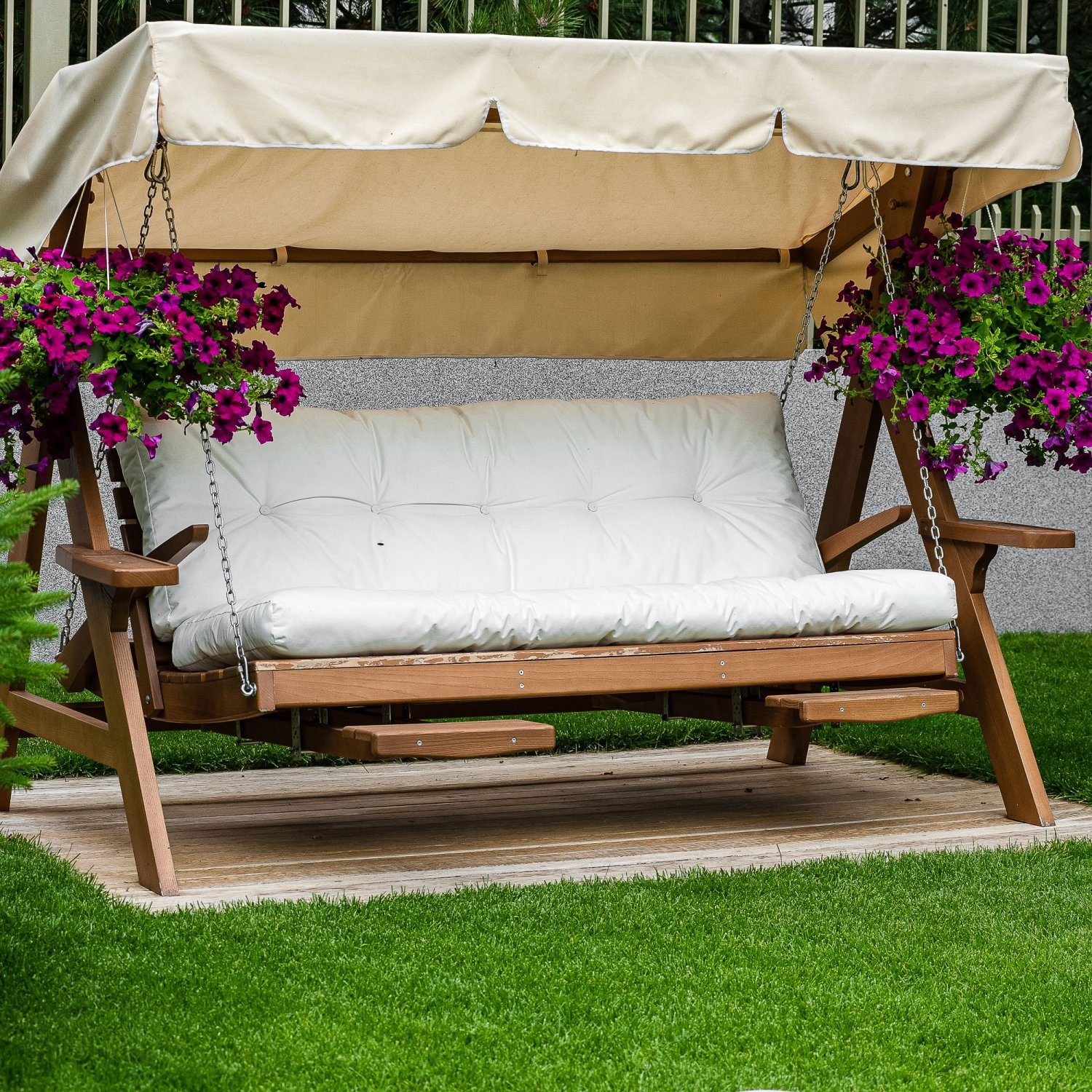 STILISTA Bankauflage Sitzauflage Bankkissen Polsterauflage Sitzkissen, 100 x 98 x 8 cm, Indoor und Outdoor, Farbauswahl