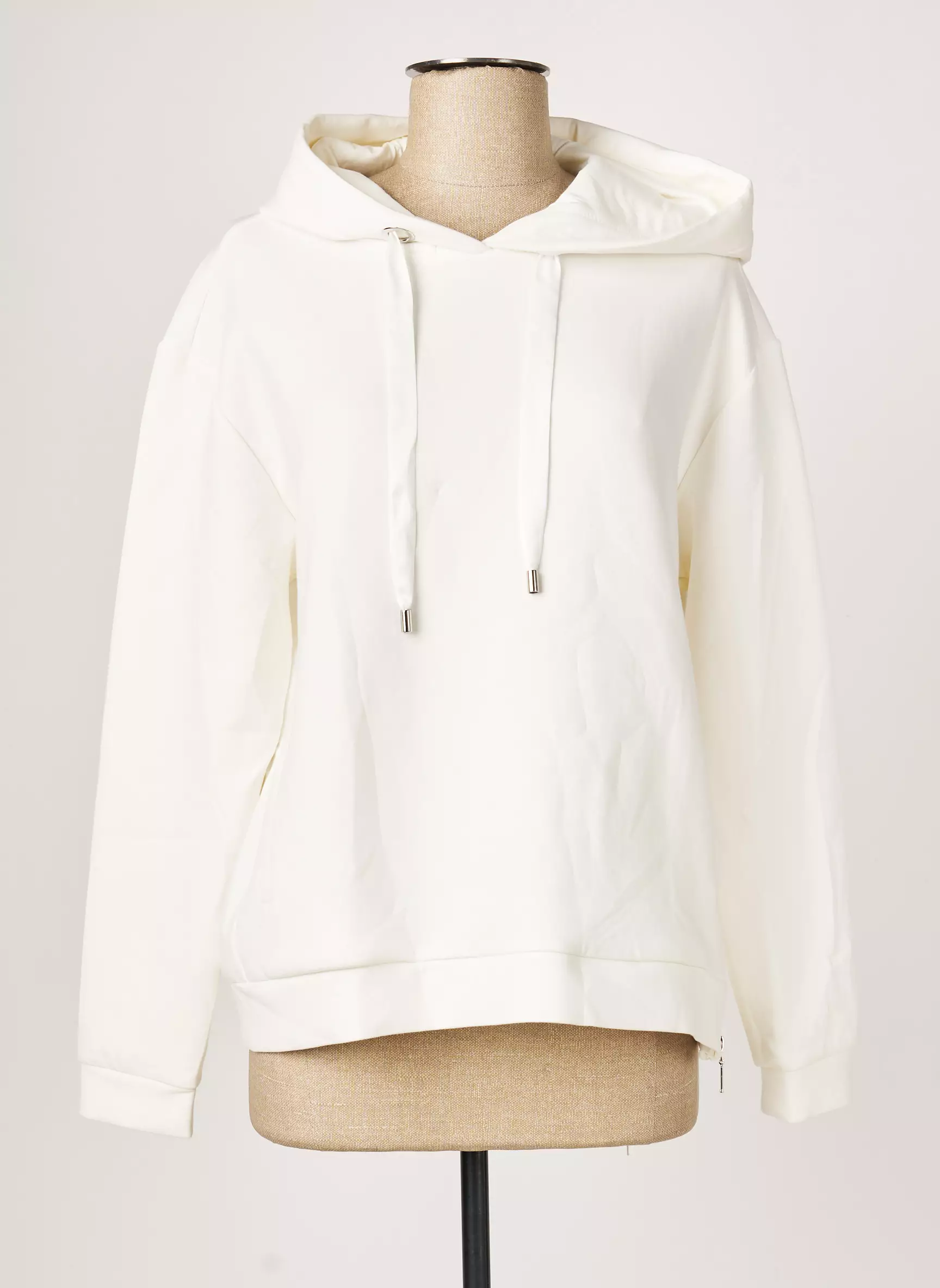 Yesta Sweat Capuche Femme couleur beige