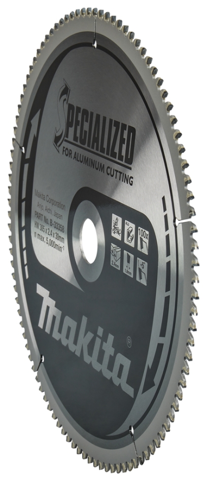 Makita Zubehör B-33358 HM Sägeblatt, Aluminium, 305 x 30 x 100 Zähne