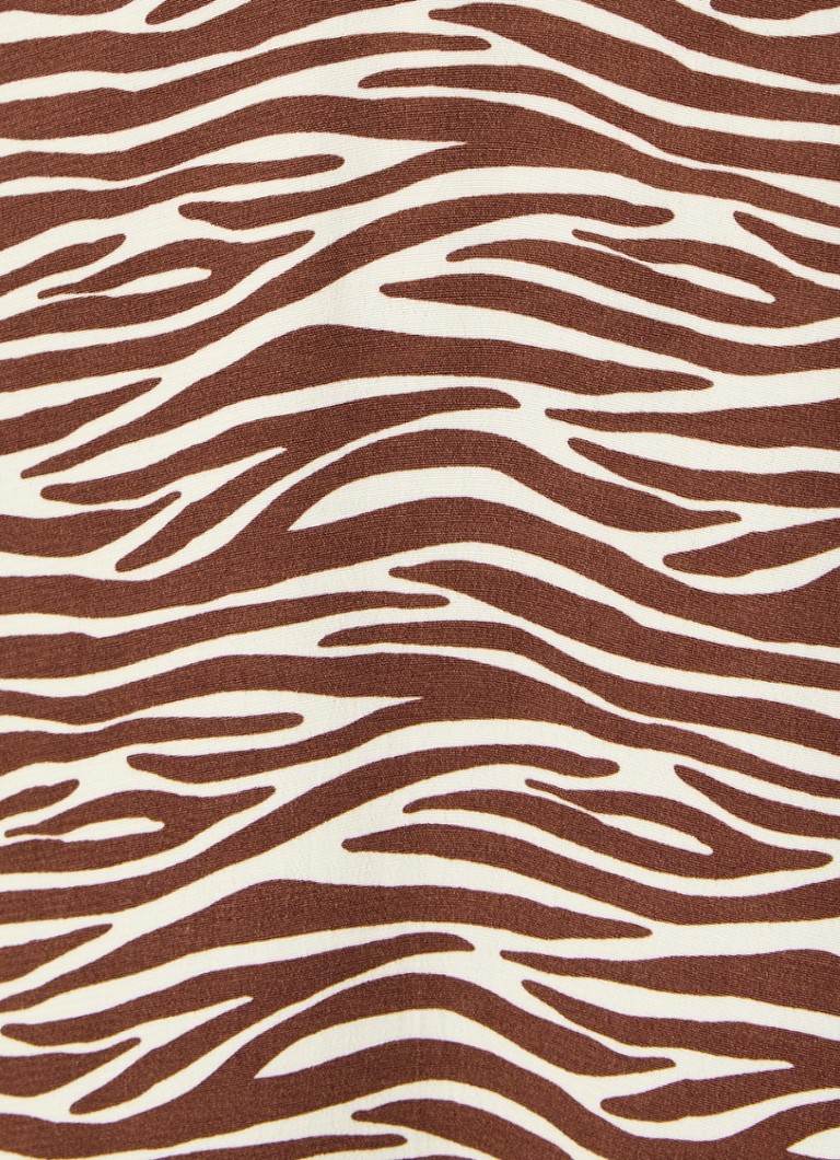 Šarena Rebel Telsi mini haljina na preklop sa zebra printom i bočnim džepovima