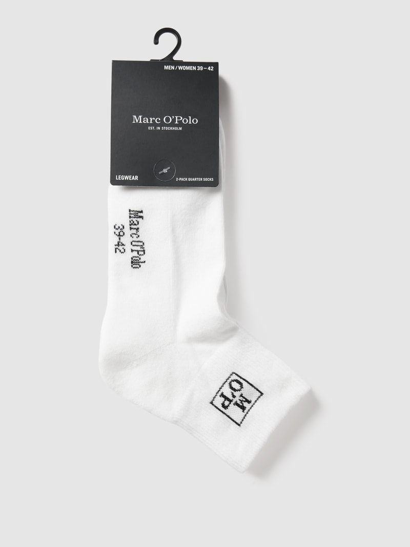 Socken mit Label-Detail im 2er-Pack Modell 'Maxi' in weiß