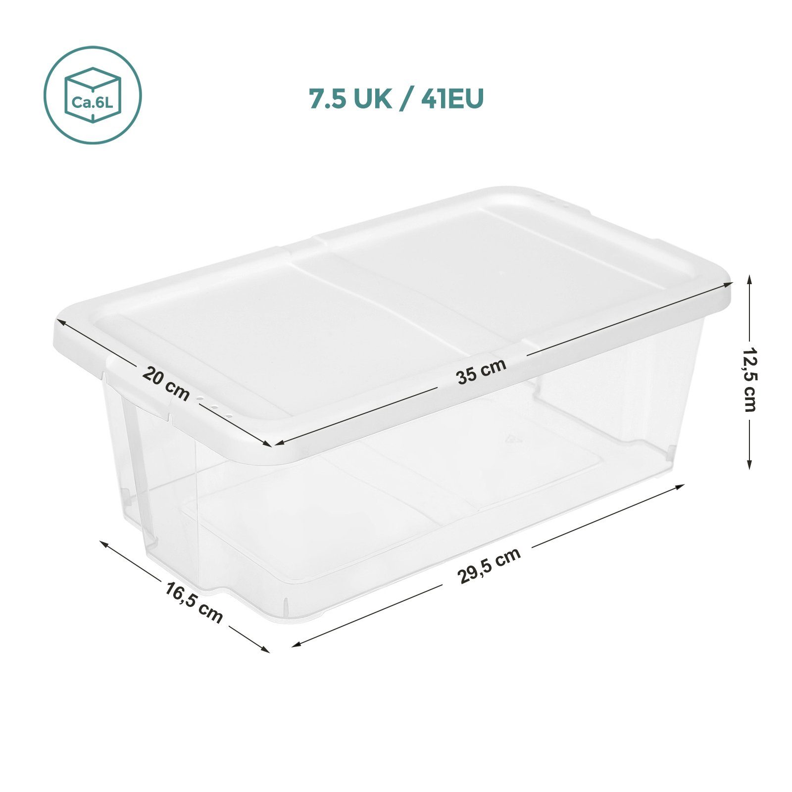 SONGMICS Schuhbox Aufbewahrungsboxen (12 St), für Schuhe bis Größe 41