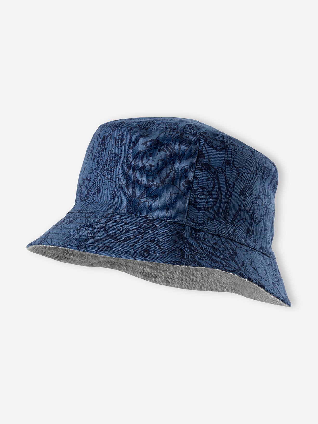 Bob réversible imprimé garçon bleu jean