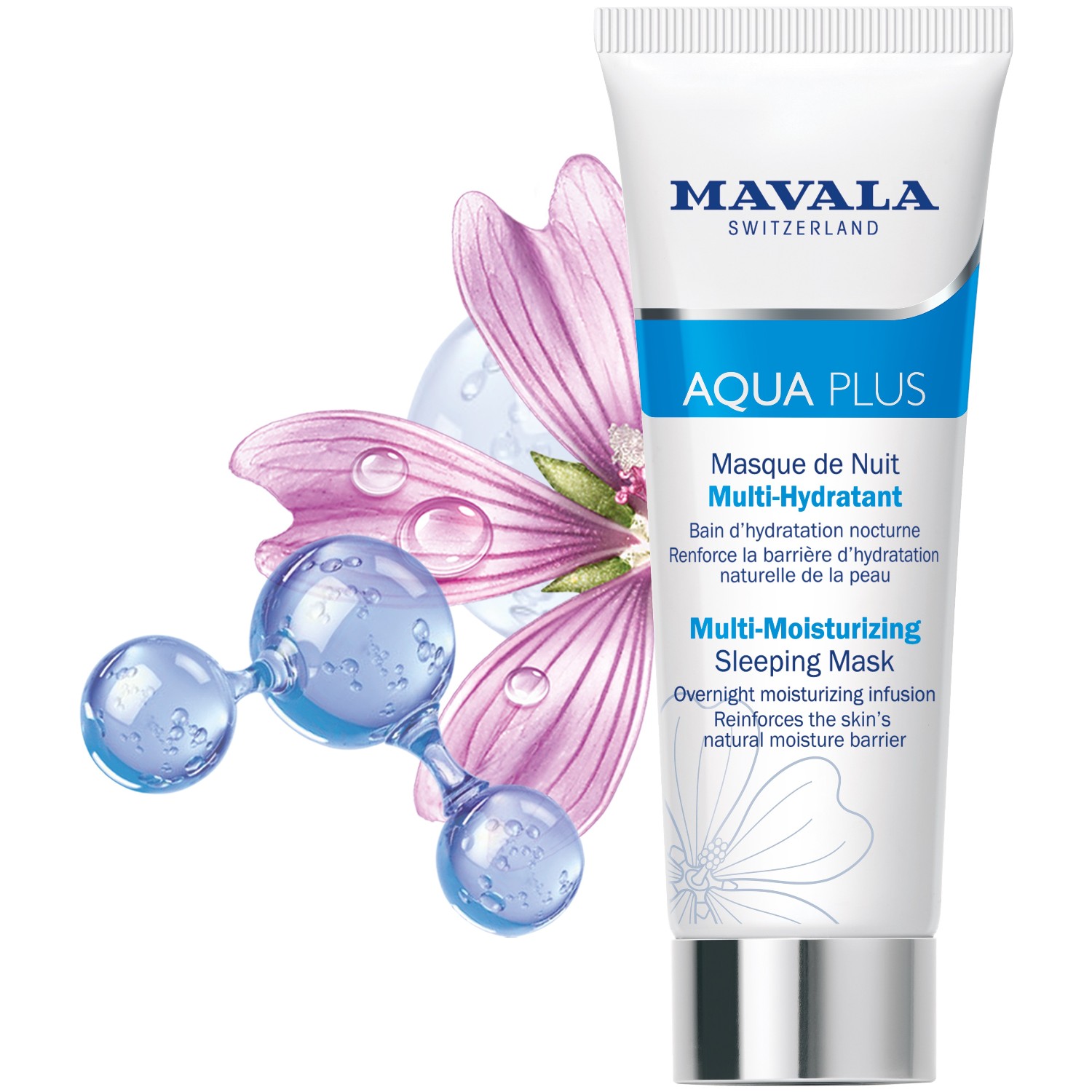 Mască de noapte multi-hidratantă Mavala AQUA PLUS