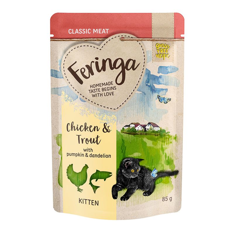 Feringa Classic Meat Menü Kitten Pouches 12 x 85 g