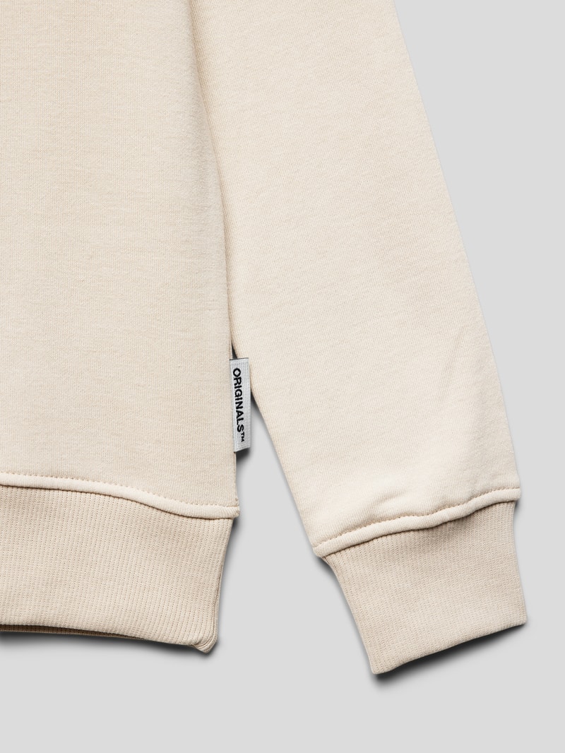Sweatshirt mit Label-Print Modell 'JORLAKEWOOD' in ecru