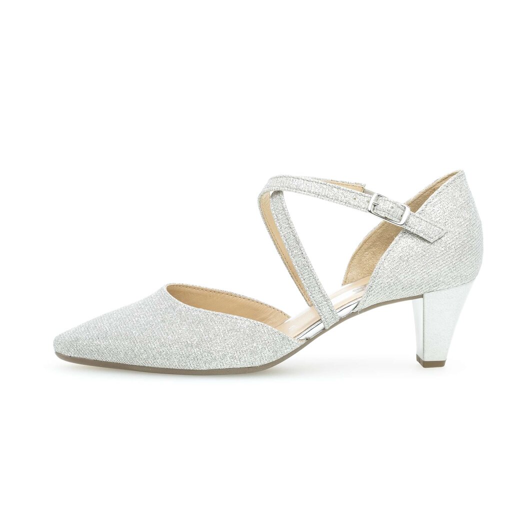 Gabor fashion Spangenpumps silber