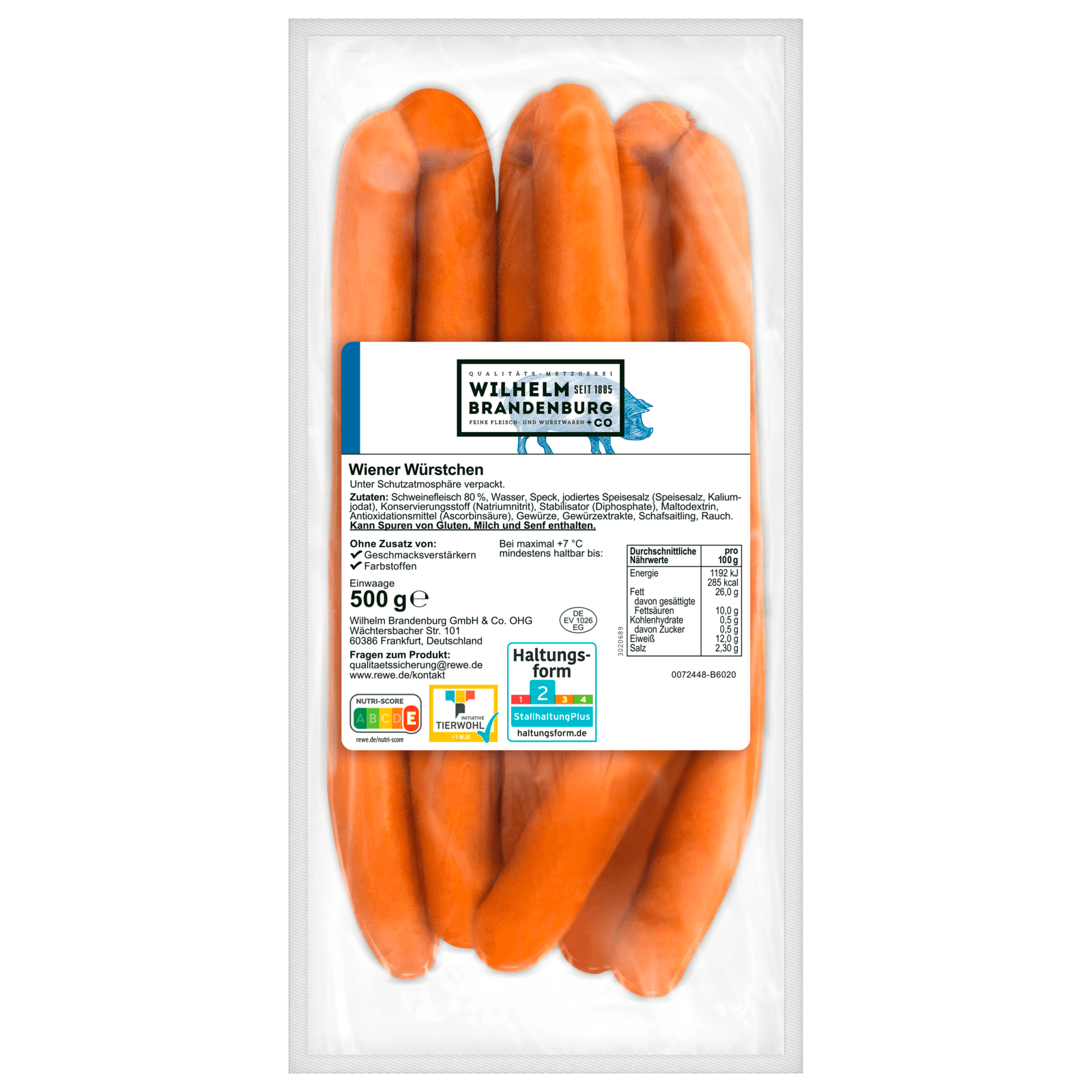 Wilhelm Brandenburg Wiener Würstchen 500g