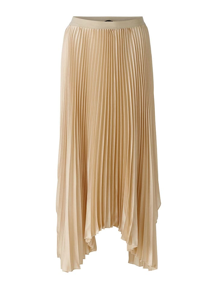 Oui Plisseerock in Beige günstig kaufen