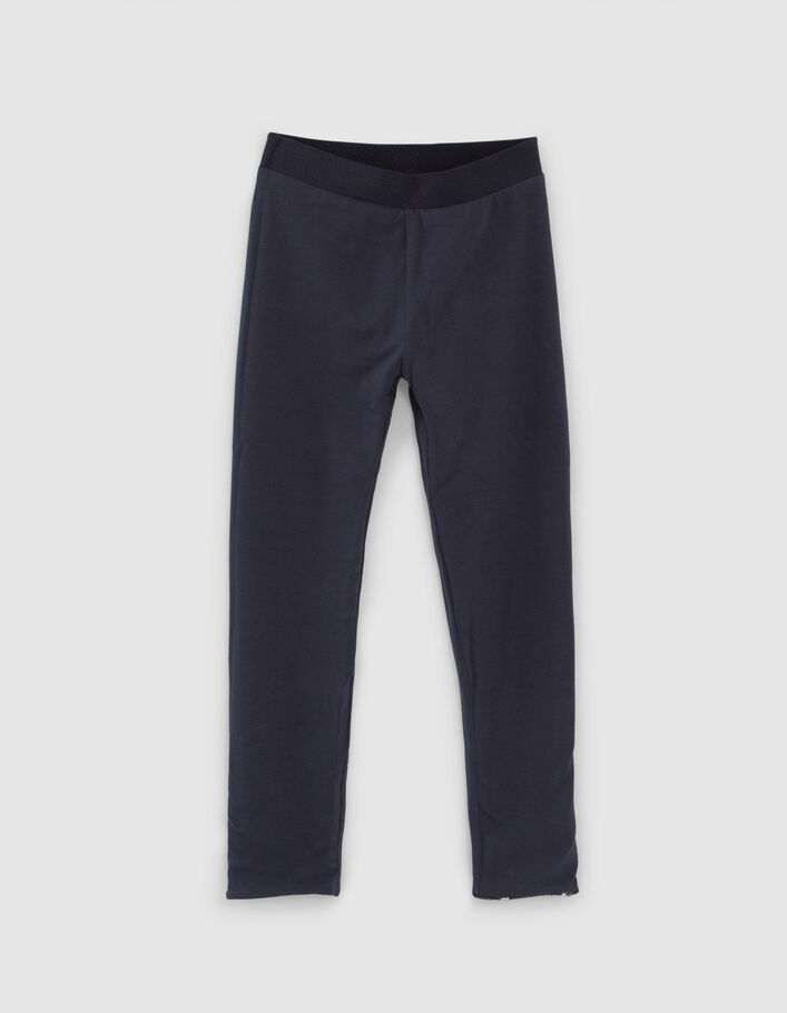 Leggings réversible imprimé étoiles et marine fille
