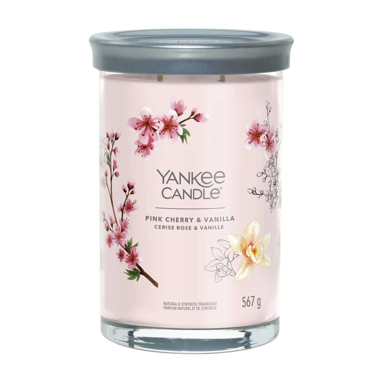 Duftkerze „Rosa Kirsche & Vanille“