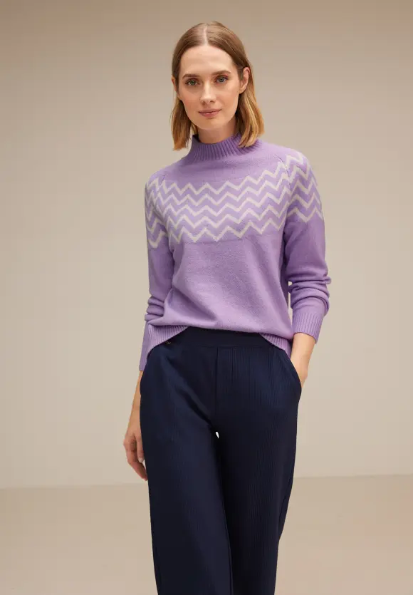 Street One Pullover mit Stehkragen