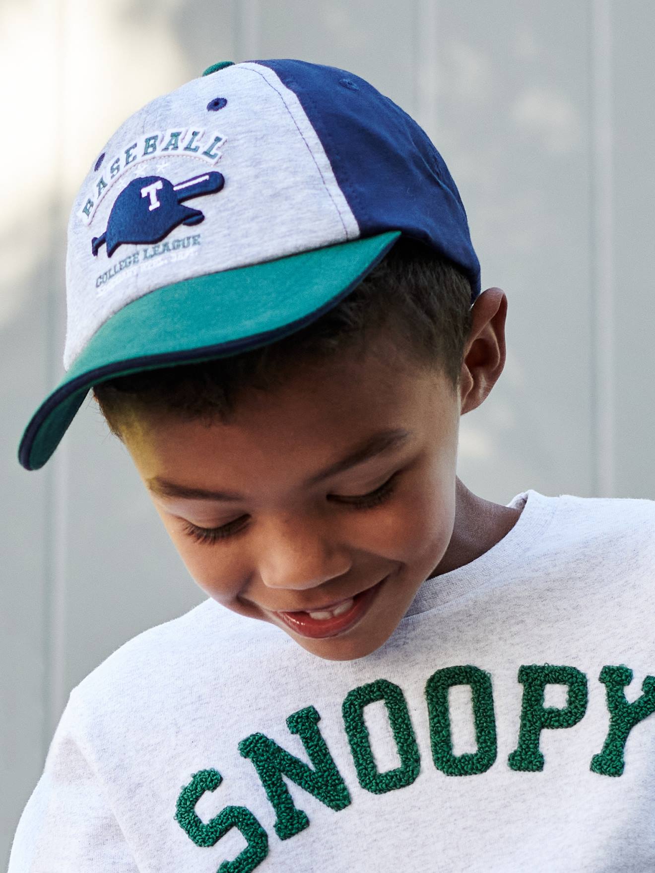 Casquette baseball garçon encre imprimé