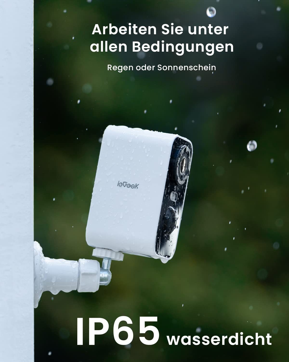 ieGeek 2K Überwachungskamera Aussen Kabellose Überwachungskamera außen/innen Überwachungskamera (Aussen, Außenbereich, außen/inne, 5200mAh Akku Kamera Überwachung Aussen WLAN, PIR-Personenerkennung,10M Nachtsicht, 2-Wege-Audio, Spotlights, Farbige 10