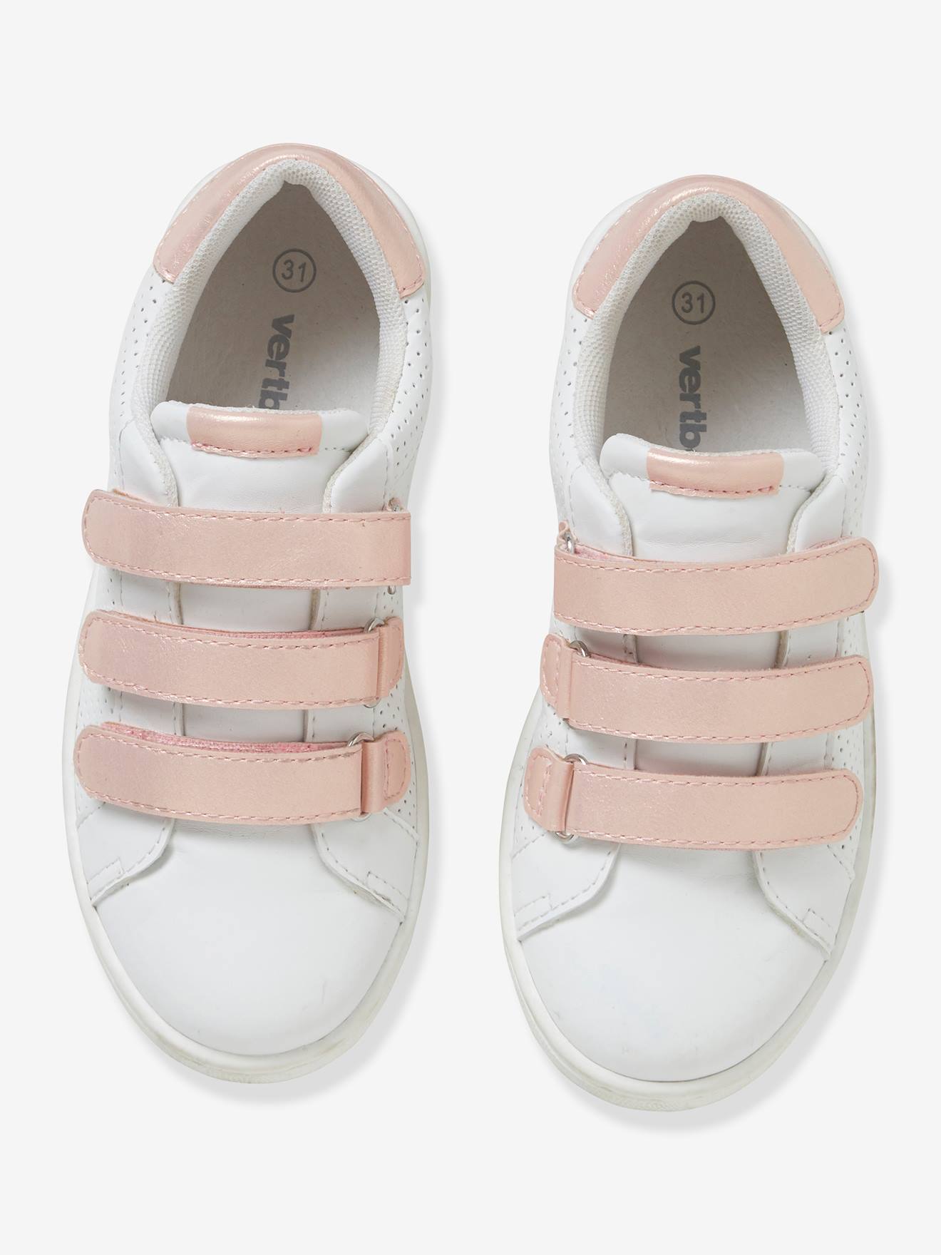 Tennis scratchées fille blanc