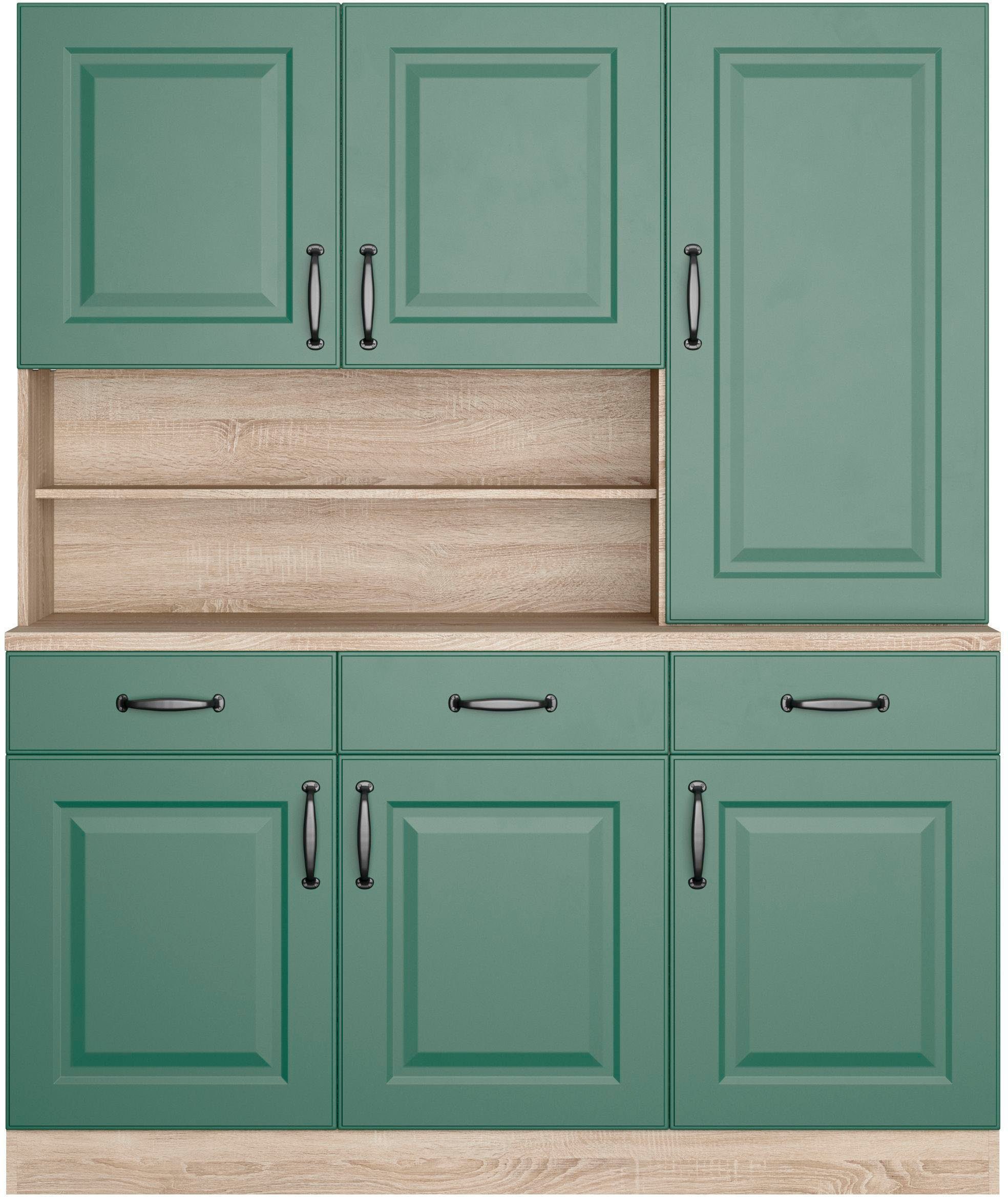 wiho Küchen Küchenbuffet York 150 cm breit, mit Kassettenfront