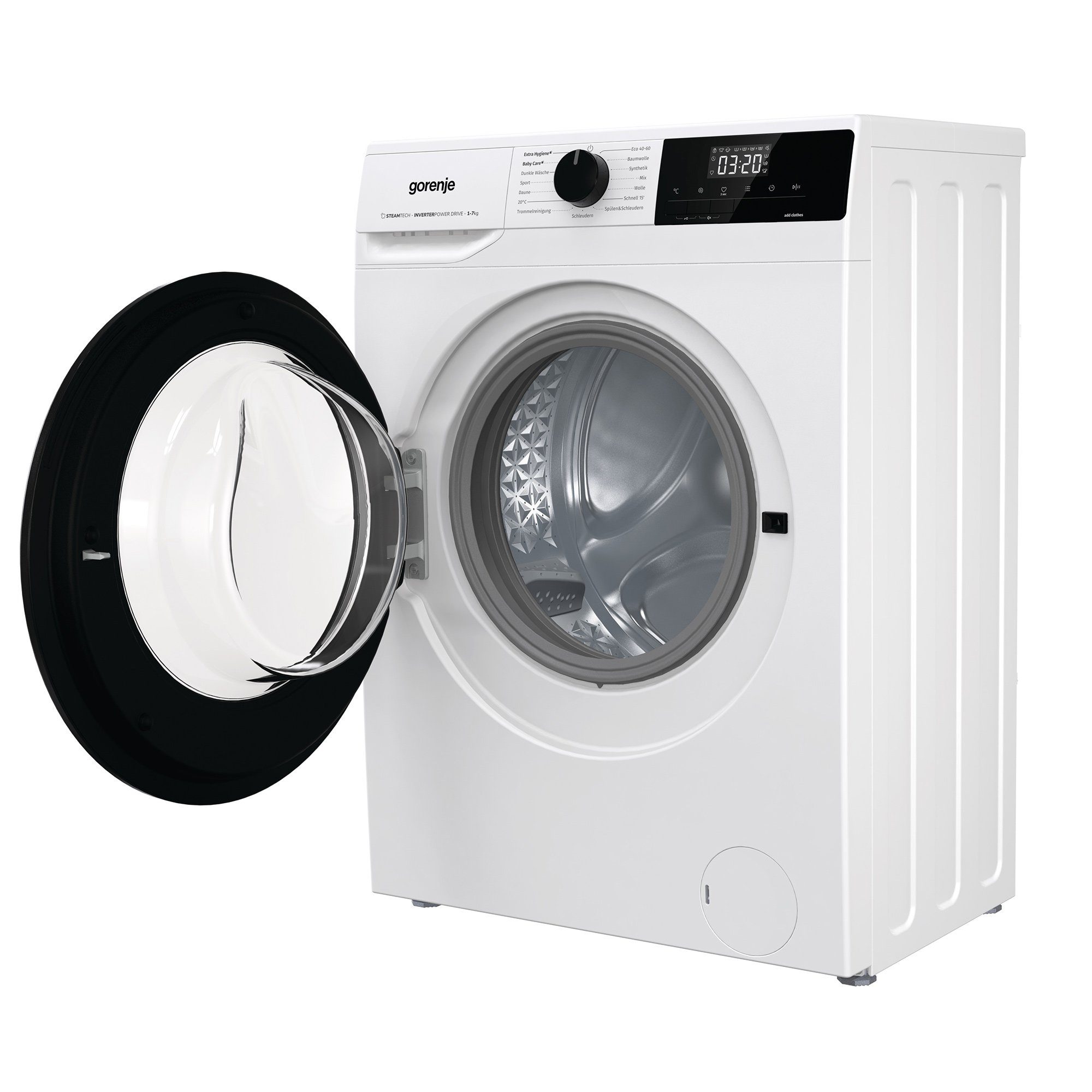 GORENJE Waschmaschine WNHEI74SAPS/DE, 7,00 kg, 1400 U/min, Inverter PowerDrive Motor, 15 Programme, Dampffunktion, AquaStop