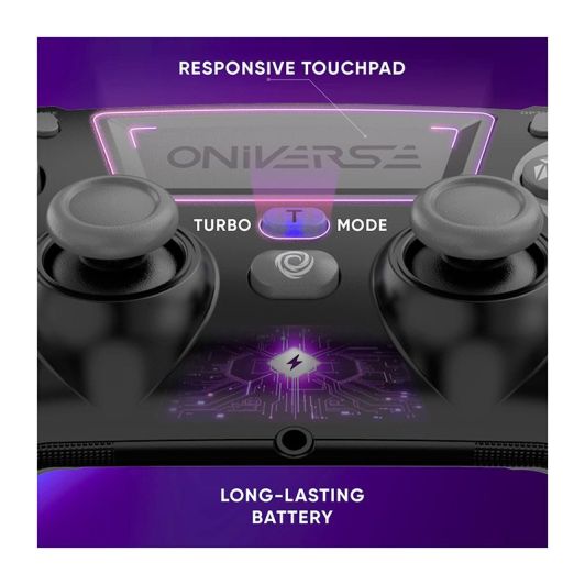 Controler wireless ONIVERSE Revolt V2 - Geschikt pentru PS4 și PC - Bluetooth - Zwart