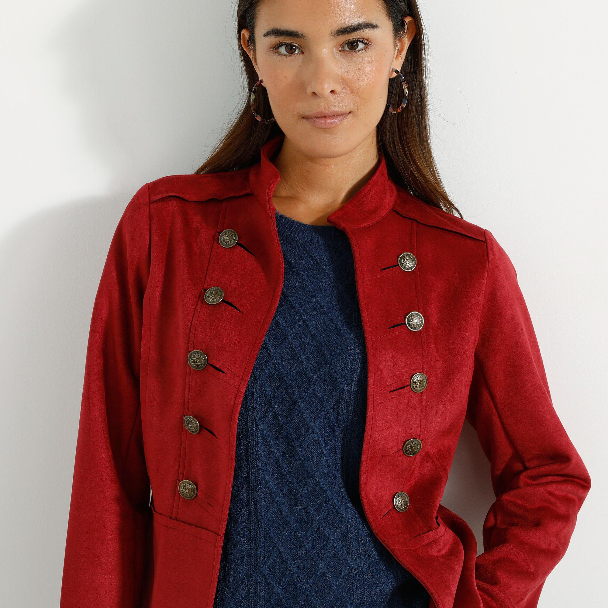 Veste officier suédine