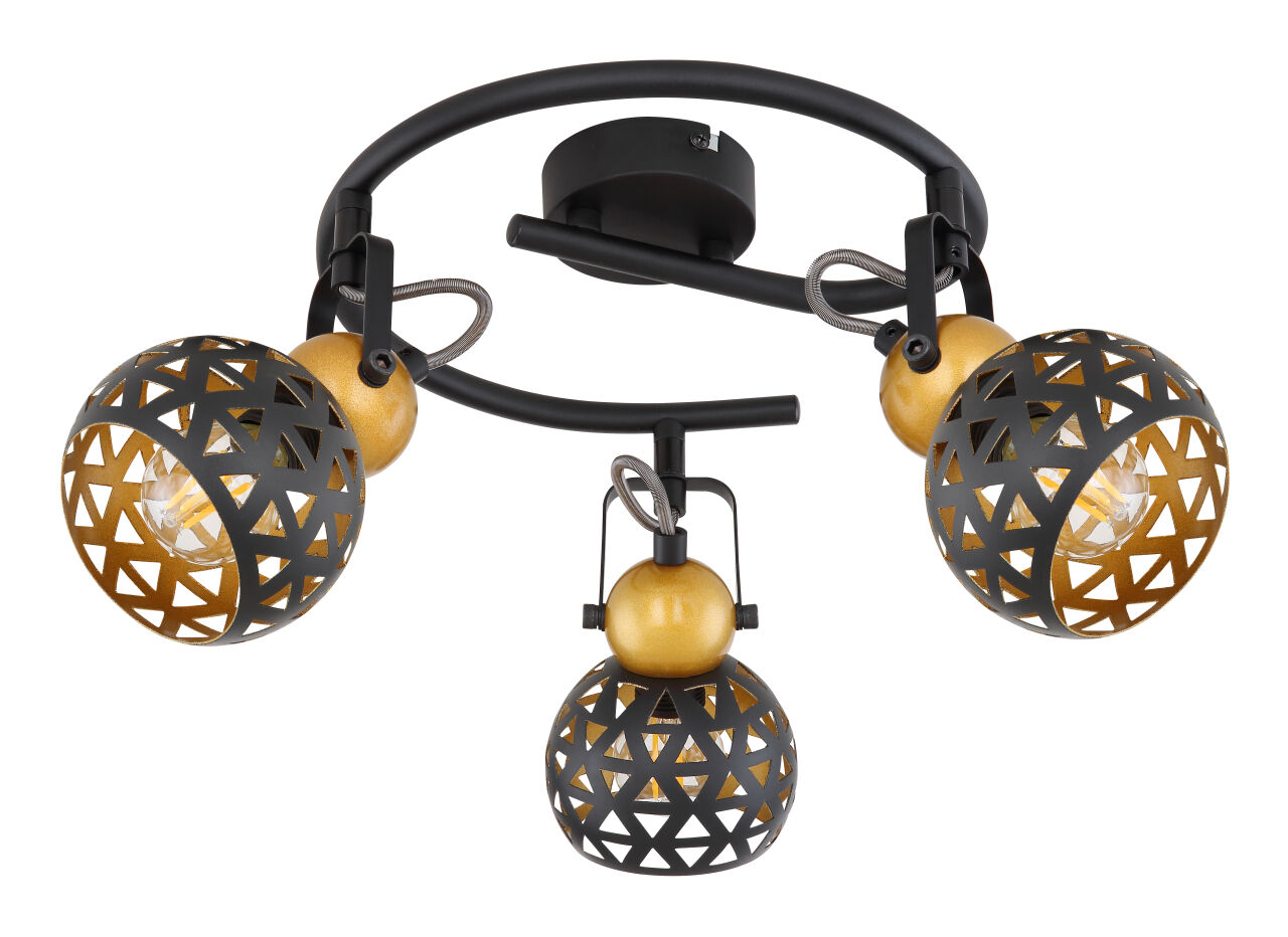 Globo Lighting - SARRA - Strahler Metall schwarz matt, 3x E14