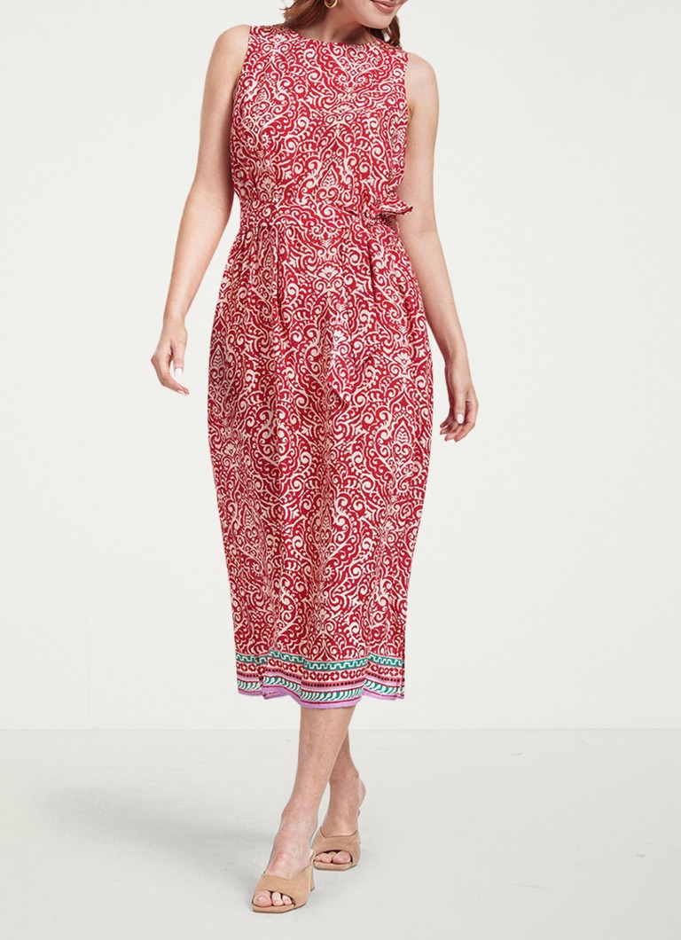 Robe midi Sigra de Studio Anneloes, imprimée et à ceinture à nouer